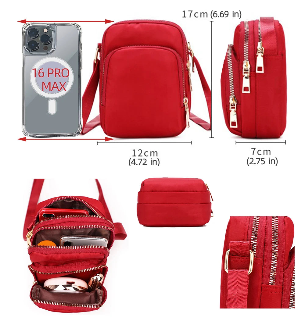 Cat & Dog Faith Quote Crossbody Phone Bag