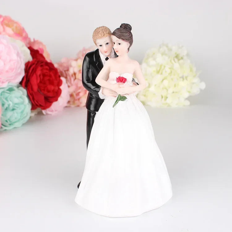 Humorous Wedding Couple Cake Figurine