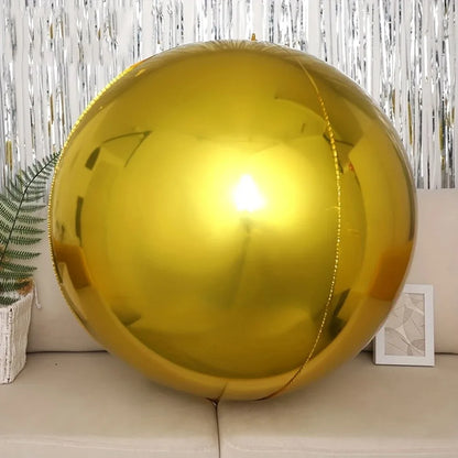 1/3/5pcs 32inch Silver Gold 4D Balloon Foil Mylar Sphere Balloon for Birthday Party Wedding Valentine's Day Baby Shower Decora