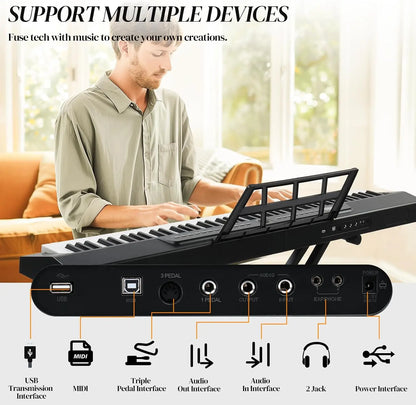 88‑Key Weighted Digital Piano Set (Dual X‑Stand, Bag, Pedal, Stereo)