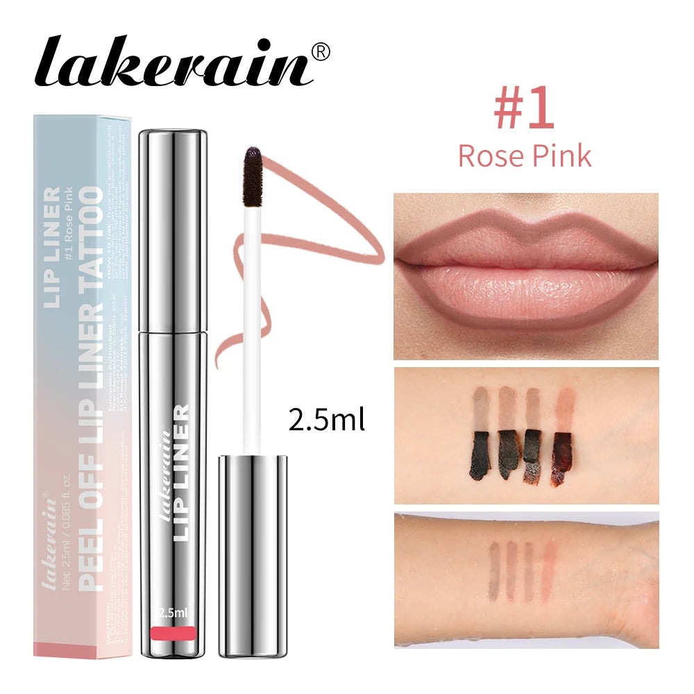 4 Colors Peel-Off Lip Liner, Waterproof, Transfer-proof Lipstick, Tattoo Waterproof, Long-Lasting Matte Velvet Lip Tint