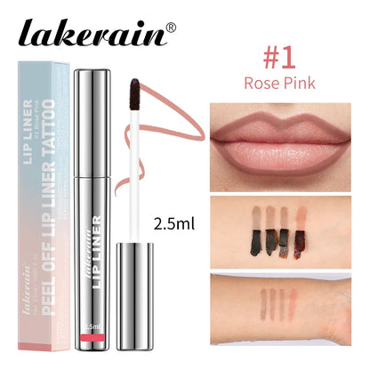 4 Colors Peel-Off Lip Liner, Waterproof, Transfer-proof Lipstick, Tattoo Waterproof, Long-Lasting Matte Velvet Lip Tint