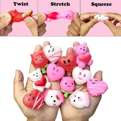 12/24/36 Pcs Mini Cartoon Rose Love Pinch Music for Valentine's Day Wedding Party Guest Gift Commemorative Carnival Gift Pack