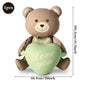 Matte Pink Brown Lying Bear Foil Balloons Love Heart Balloon for Valentines Day Decoration Bear Themed Birthday Wedding Supplies
