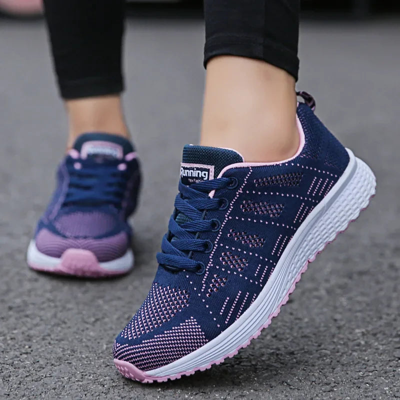 Women’s Casual Mesh Walking Sneakers (Breathable · Lace‑Up · 2026 New Vulcanized Design)