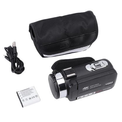 4K 80MP Camcorder – 18X Zoom, 3" Rotating Screen