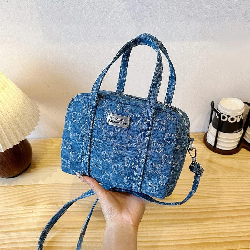 Korean Denim Mini Crossbody Bag – Casual Urban Style