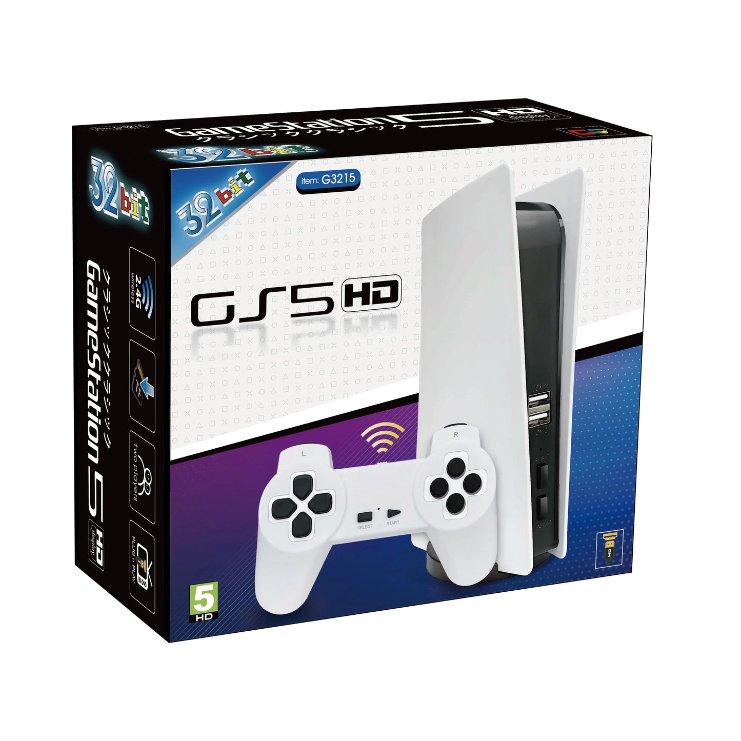 8G 32Bit GS5 Pro 4K HD Game Stick Mini TV Video Game Console Wireless Plug&Play Retro Classic Emulator Gamepad Toy Gift