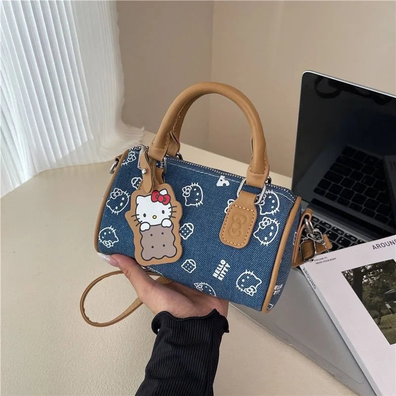 Hello Kitty Cowboy Cylinder Messenger Bag – Cute Portable