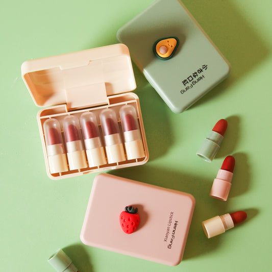 Sample Fruit Yellow Skin White Portable Lipstick in a Box
