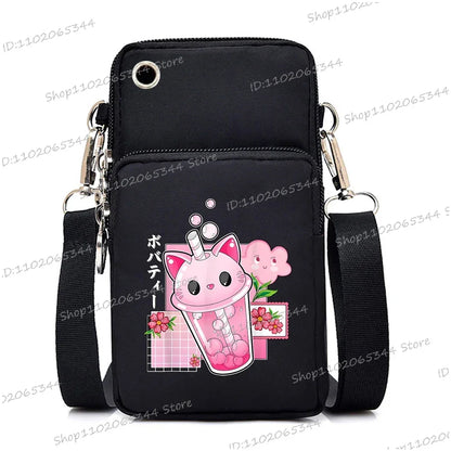 “Just A Girl Who Loves Cats” Mini Phone Crossbody Bag