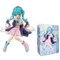 Anime Hatsune Miku Anime figure Pink dress Sitting posture PVC model action toys Cherry pink cherry blossom decorationgifts
