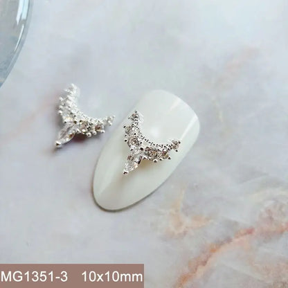 10pcs/lot Luxury No Fading Bow Butterfly Arc Nail Art Parts Zircon Crystal Manicure Nails Accesorios Supplies Decorations Charms