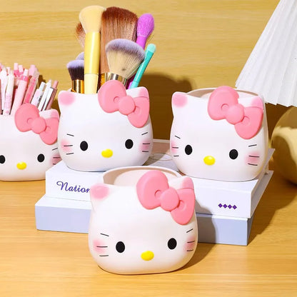 Hello Kitty Kawaii Storage Box &amp; Pen Holder (Cartoon Desktop Organizer)