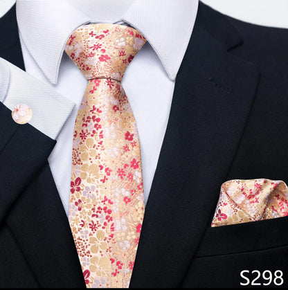 Silk Tie Pocket Squares Necktie Suit Accessories
