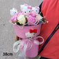 Hello Kitty Cartoon Plush Bouquet  Anime  Rose Soap Flowers  Doll Home Wedding Decoration Christmas Valentine's Day Gift