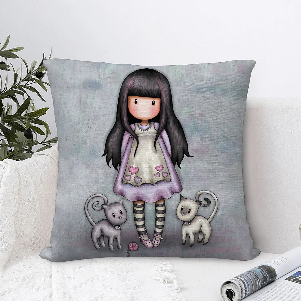 Santoro Gorjuss Plush Pillow Cover – Double‑Sided Decorative Cushion Case