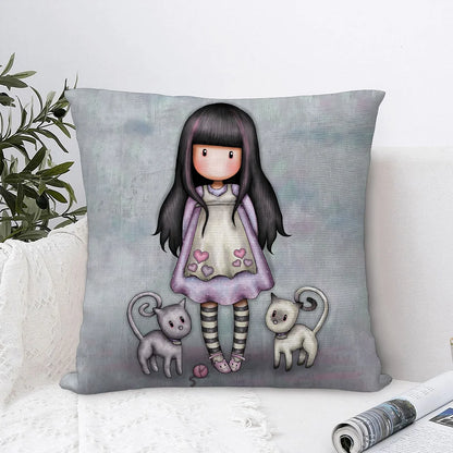 Santoro Gorjuss Plush Pillow Cover – Double‑Sided Decorative Cushion Case
