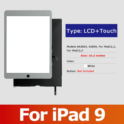 iPad 10.2 LCD Touch Display Assembly (7th–9th Gen)