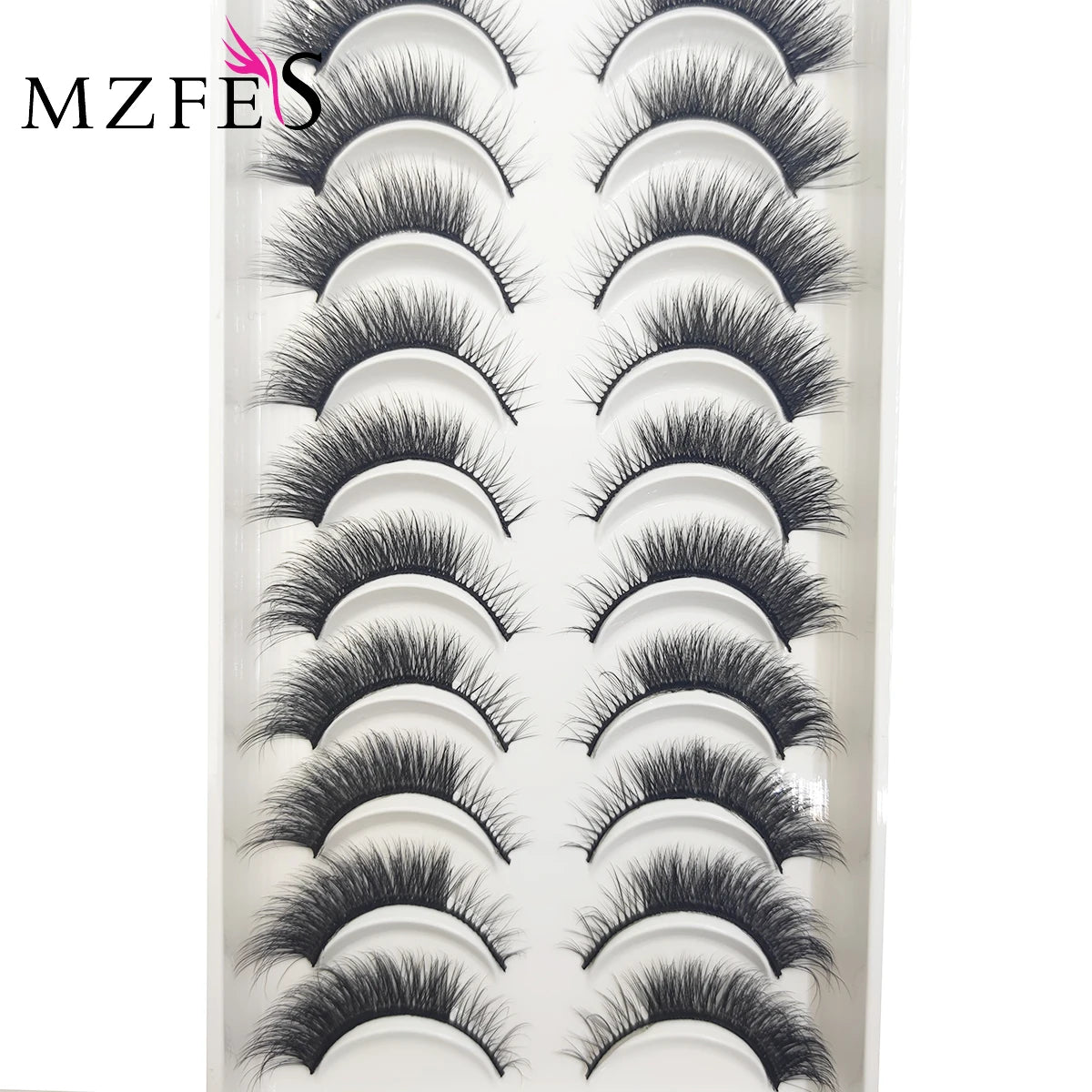 10 Pairs of Natural 3D Mink Lashes