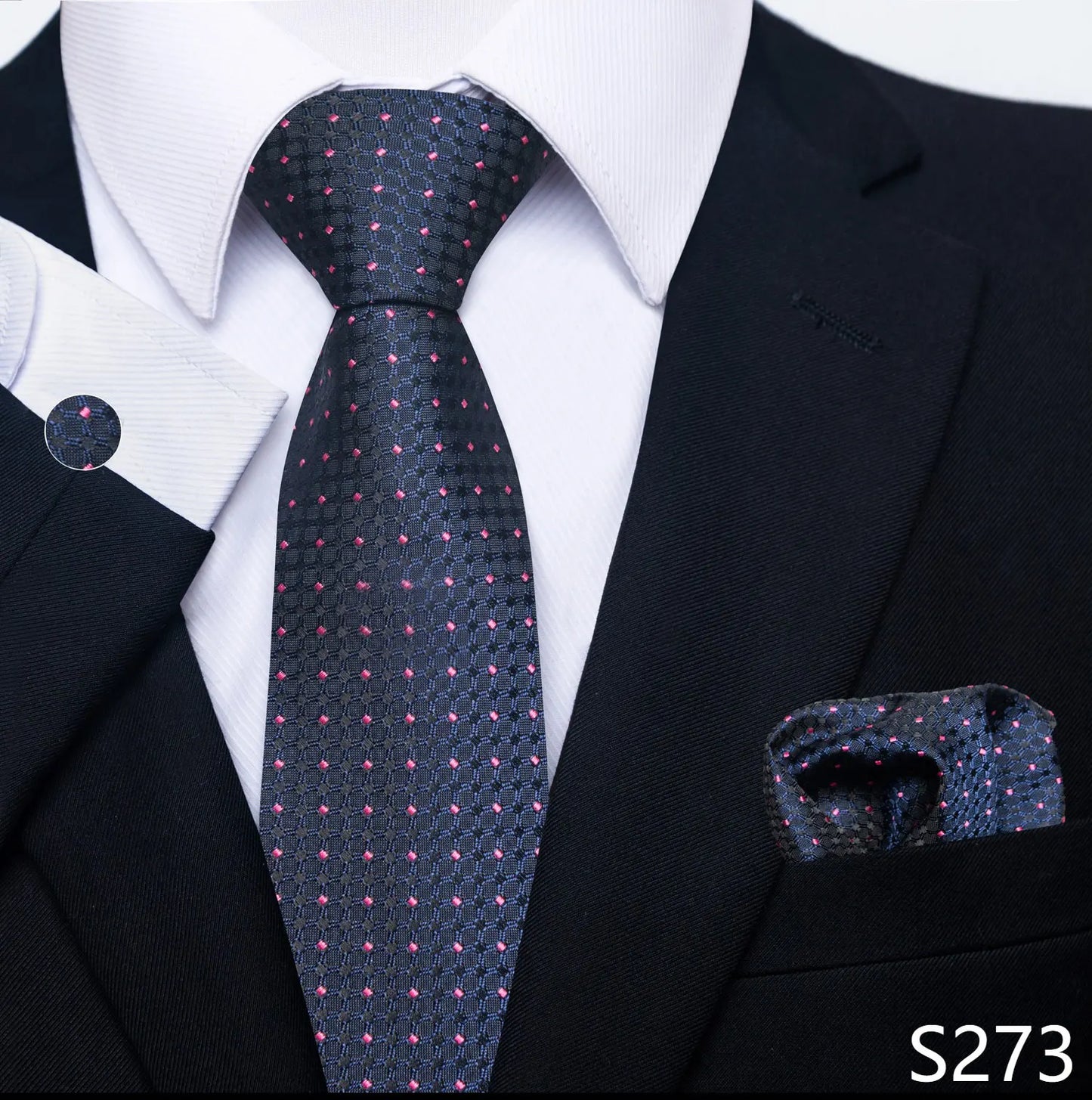 Silk Tie Pocket Squares Necktie Suit Accessories