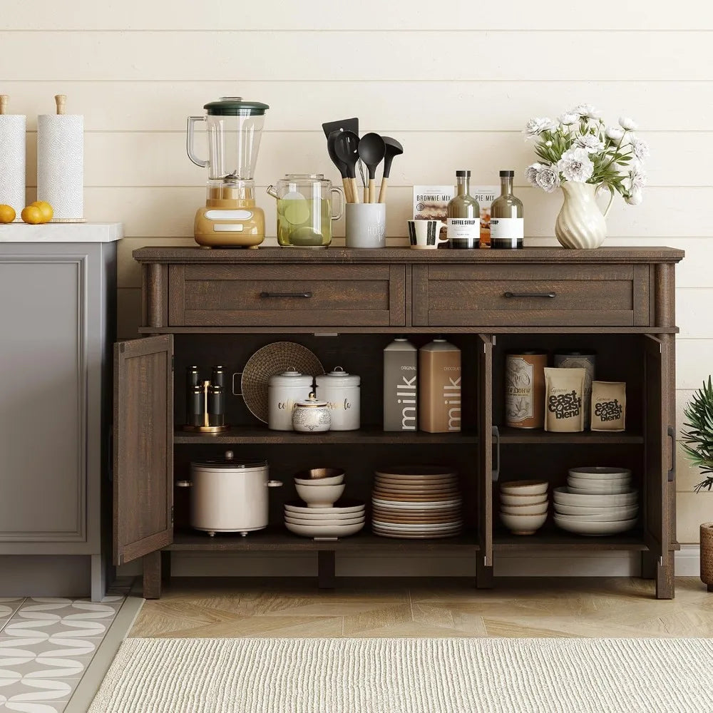 55" Farmhouse Buffet Cabinet – Brown