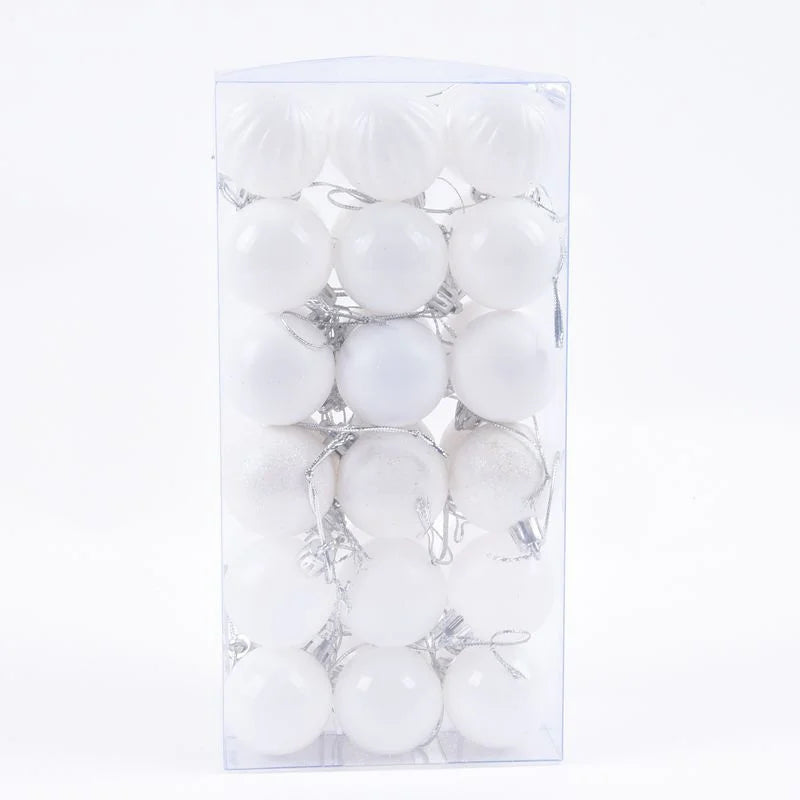 36/24pcs 40mm Merry Christmas Balls Christmas Tree Hanging Ball Ornaments Christmas New Year Party Home Decoration