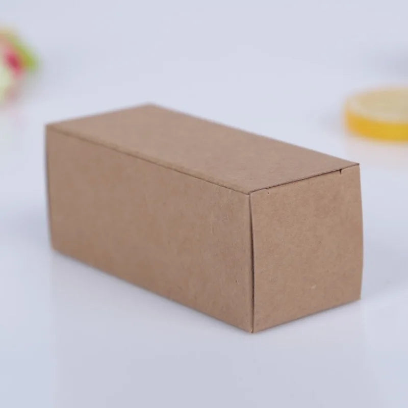 50pcs White Black Kraft Paper Tube Cardboard Boxes Essential oil bottle packaging box Blank Cosmetic Storage Box