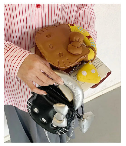 Hello Kitty PU Mini Crossbody / Handbag (Kawaii Daily Shoulder Bag)