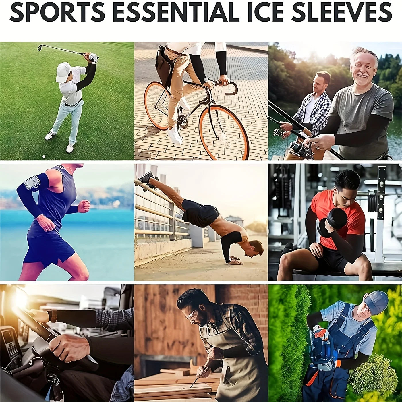 3 Pairs Unisex Sun Protection Arm Sleeves Breathable Cooling Arm Covers For Outdoor Activities Cycling Running Mountaineering
