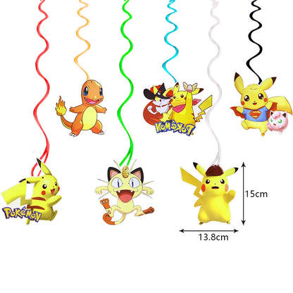 Pikachu Birthday Party Decoration Set (Backdrop · Balloons · Tableware · Kids Party Kit)