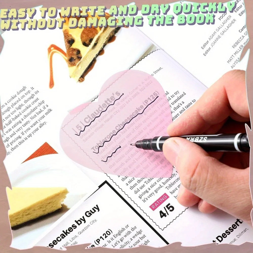 160 Pack Multipurpose Waterproof Durable Fluorescent/Solid Sticky Notes