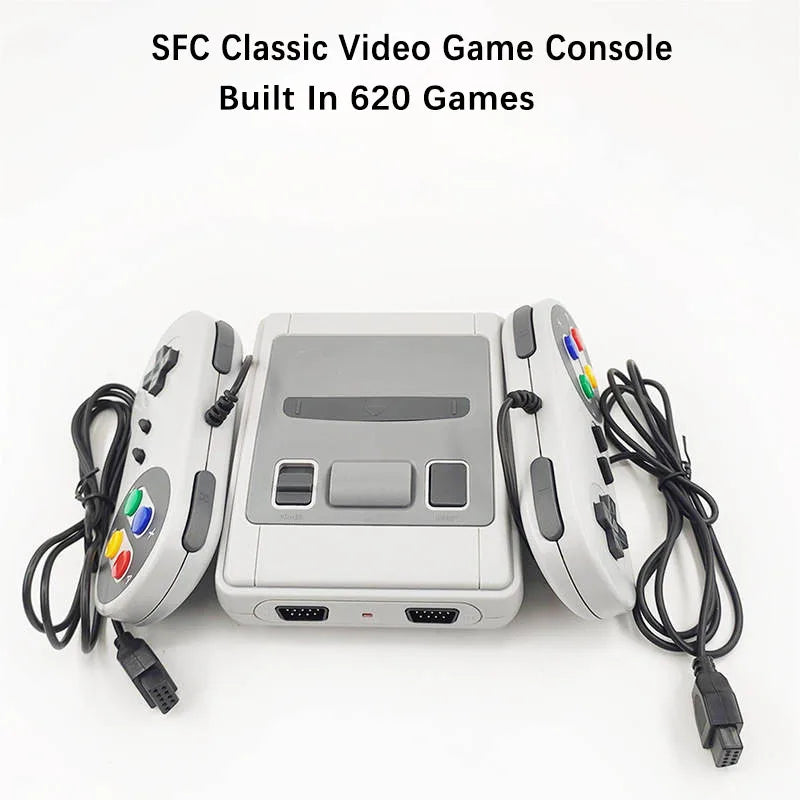 Mini Portable Retro Video Game Console (SNES Style · 620 Games · AV Output · Wired Gamepad)