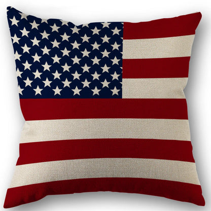 Independence Day Throw Pillow Case USA Fourth of July Freedom Independence Linen Home Living Room Sofa Pillow Case