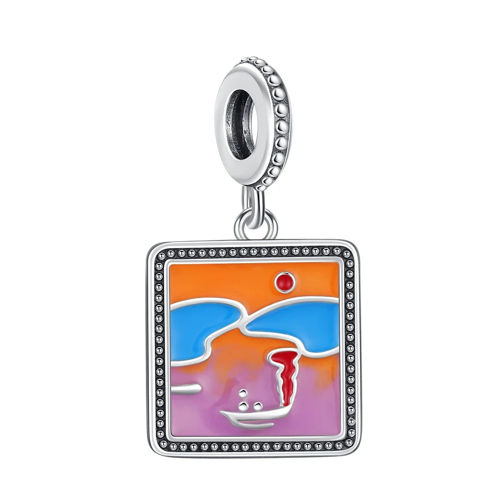 2025 Hot 925 Sterling Silver Rainbow Pride Month Charm Pendant heart bead unlimited Fit Original Bracelet For Women Jewelry Gift