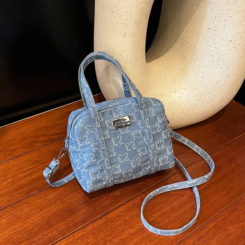 Korean Denim Mini Crossbody Bag – Casual Urban Style