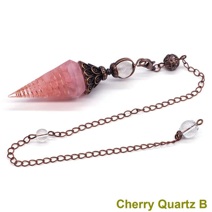 Crystal Healing Stone Quartz Pendulums Spiritual Hexagonal Pointed Resin Witchcraft Supplies Balancing Accessories Divination