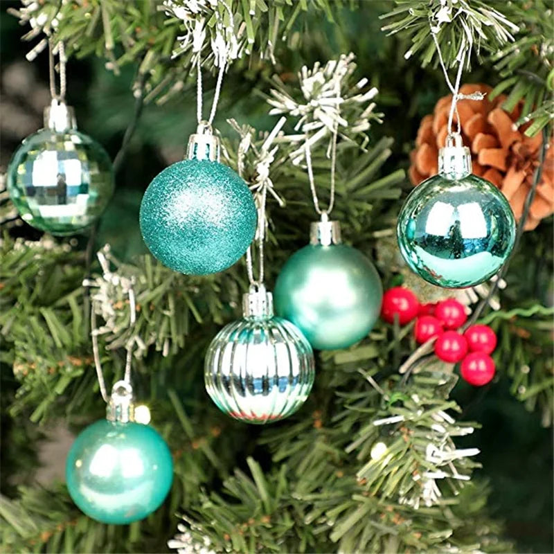 36/24pcs 40mm Merry Christmas Balls Christmas Tree Hanging Ball Ornaments Christmas New Year Party Home Decoration