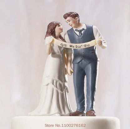 Wedding Couple Resin Cake Figurine