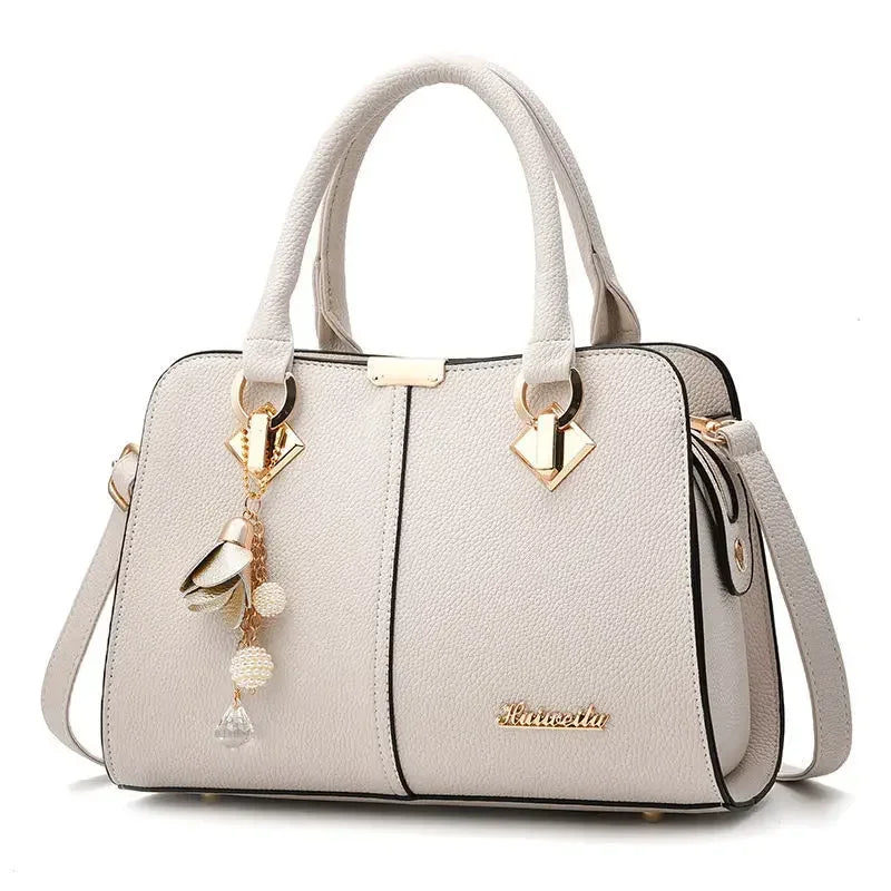 Women’s Large PU Shoulder Bag – Portable Bucket Crossbody Tote