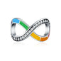 925 Sterling Silver Rainbow Heart Charm