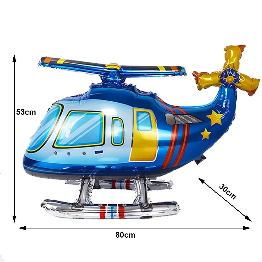 Fighter Balloon Boy Airplane Birthday Party Helicopter Plane Balloon Aircraft Balloon for Aviator Themed Birthday Party Decor