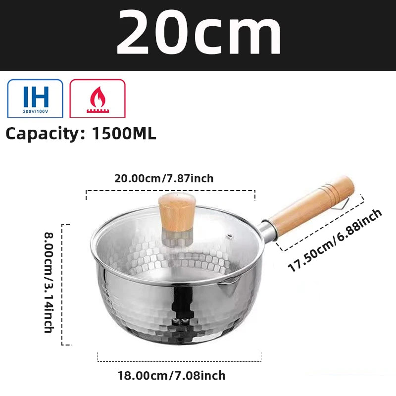 Professional Stainless Steel Saucepan with Lid