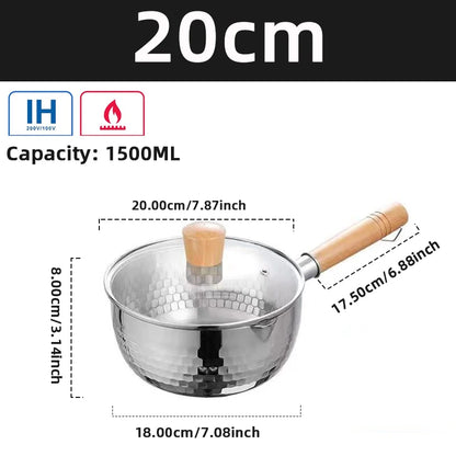 Professional Stainless Steel Saucepan with Lid