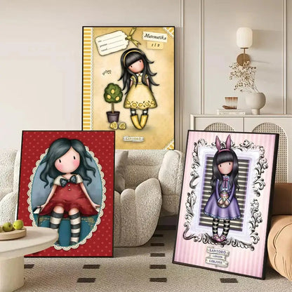 Santoro Gorjuss HD Wall Poster Sticker – Self‑Adhesive Mural Décor