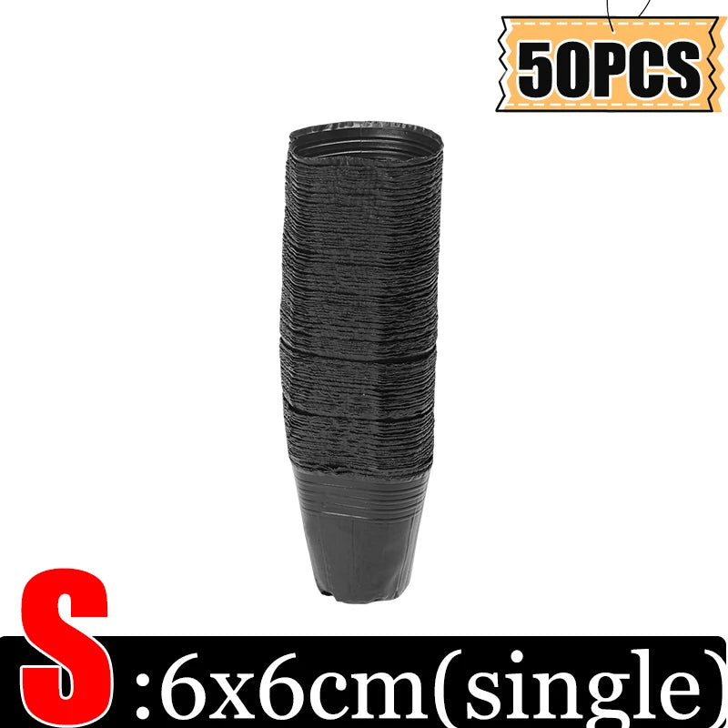 S/M/L/XL Black Seedling Nursery Pots Seed Starting Grow Bag Flower Plant Breathable Container Garden Vegetable Box Cuttings Tool