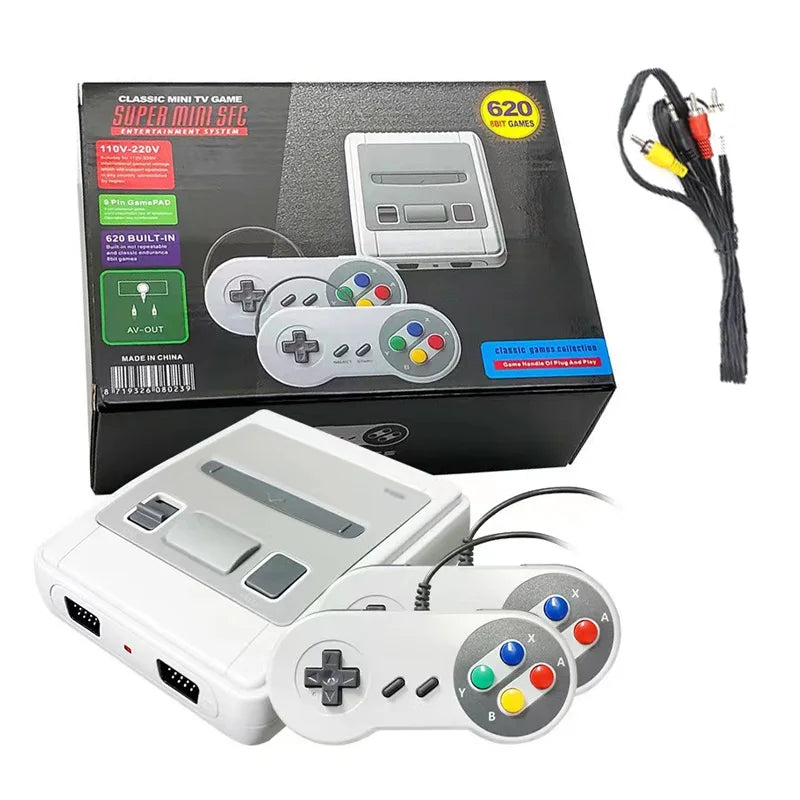 Portable SNES Retro Video Game Console (620 Games · AV Output · Wired Gamepad · Kids &amp; Family Gaming)