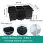 Meshpot Square Succulents Planter Pots With Tray Set,Nursery Pot Cactus Plant Pot Garden Plastic Pot Multi Size