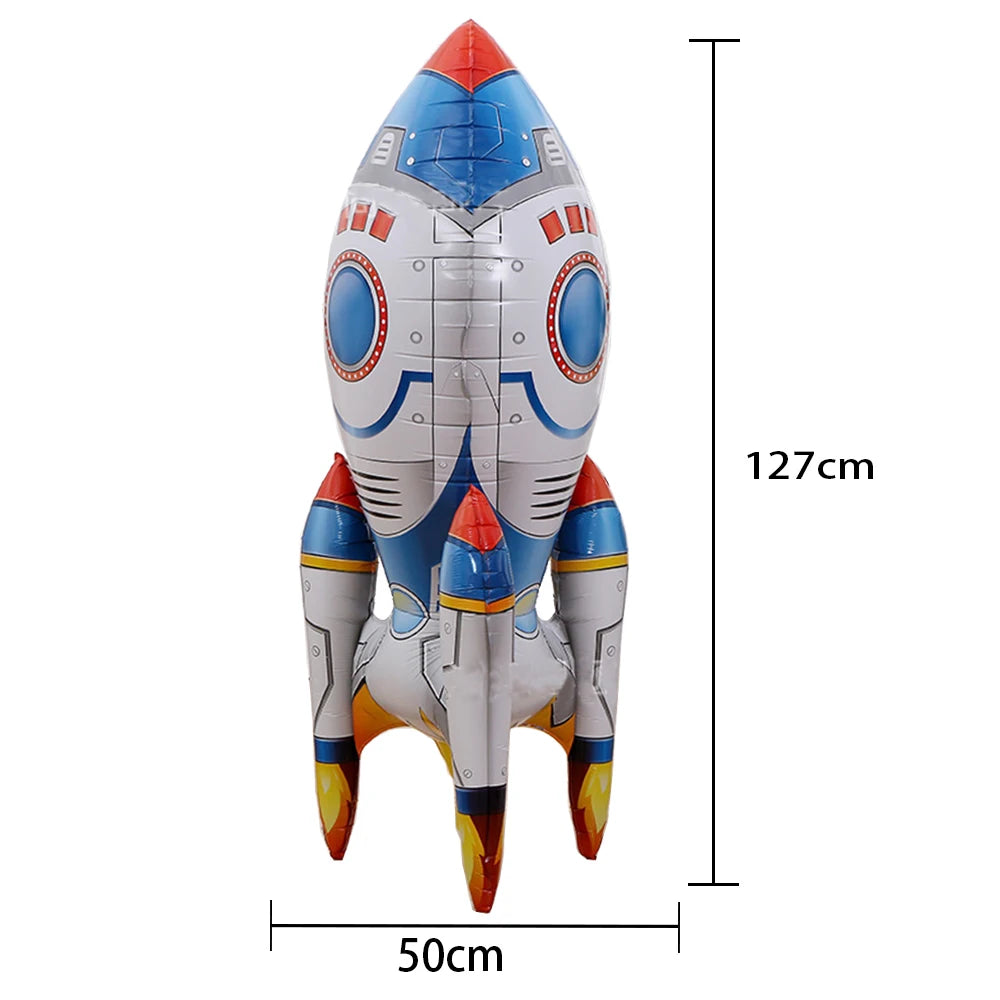 4D Standing Astronaut Spaceman Balloons Rocket Foil Balloons Kids Toys Baby Shower Outer Space Themed Birthday Party Decorations