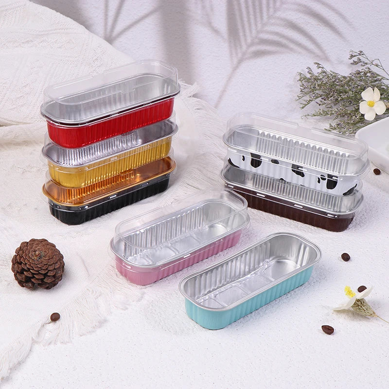 10‑Pack Mini Loaf Pans (With/Without Lids) – 6.8oz Aluminum Foil Bread & Muffin Containers